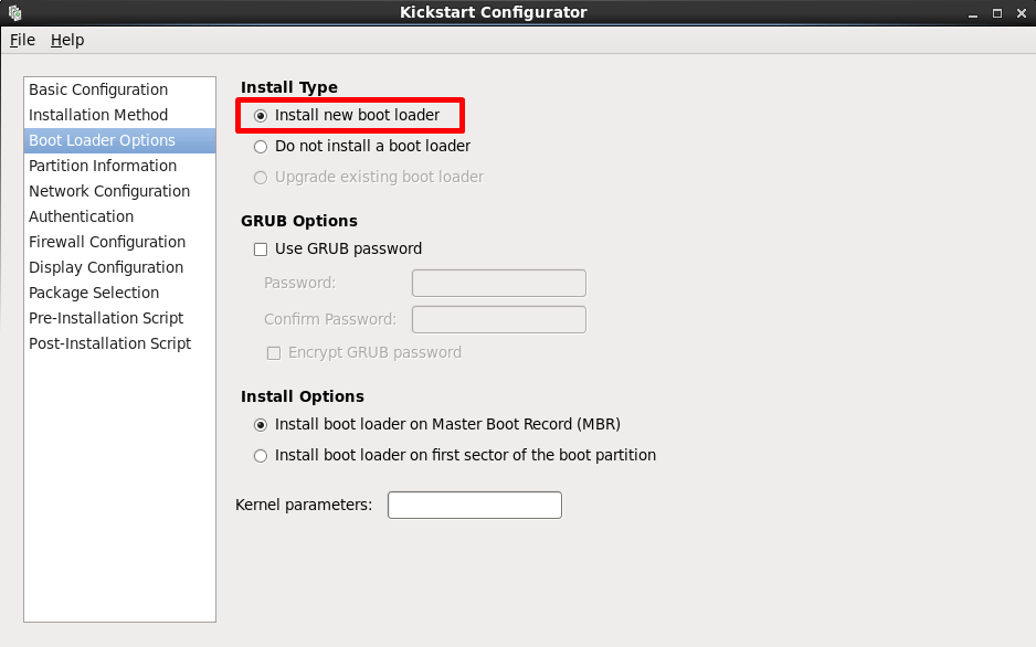 centos kickstart configurator