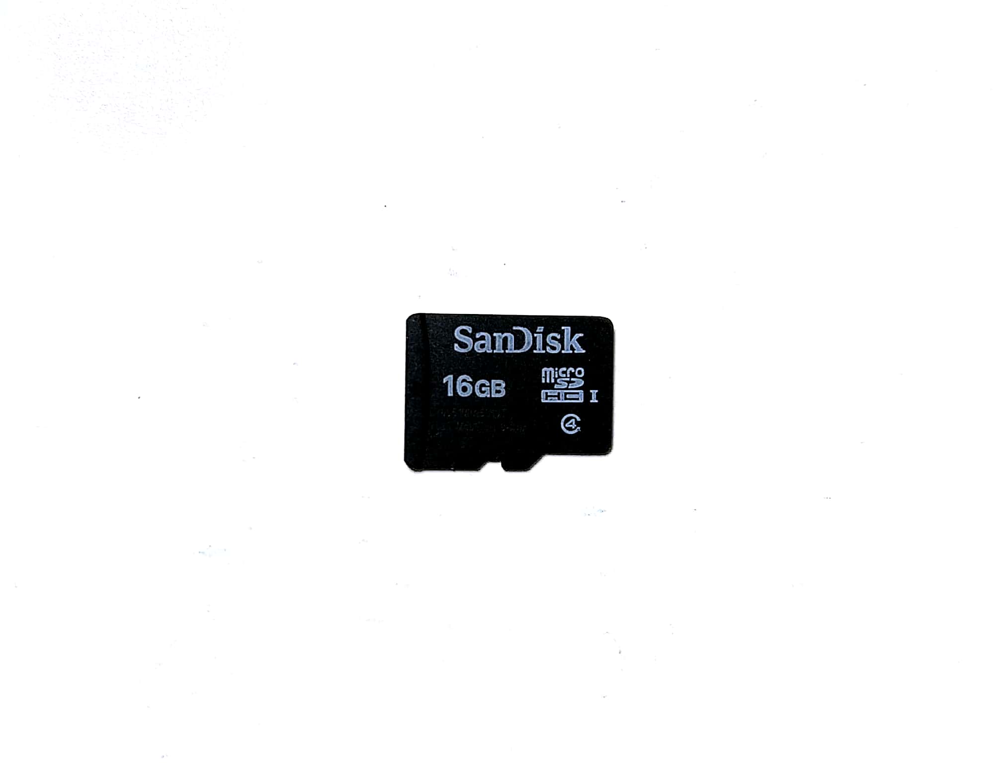 Our sandisk class 4 16GB memory card