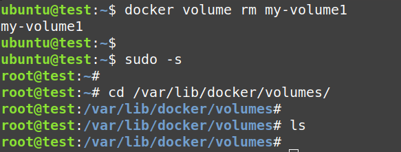 Delete a docker volume