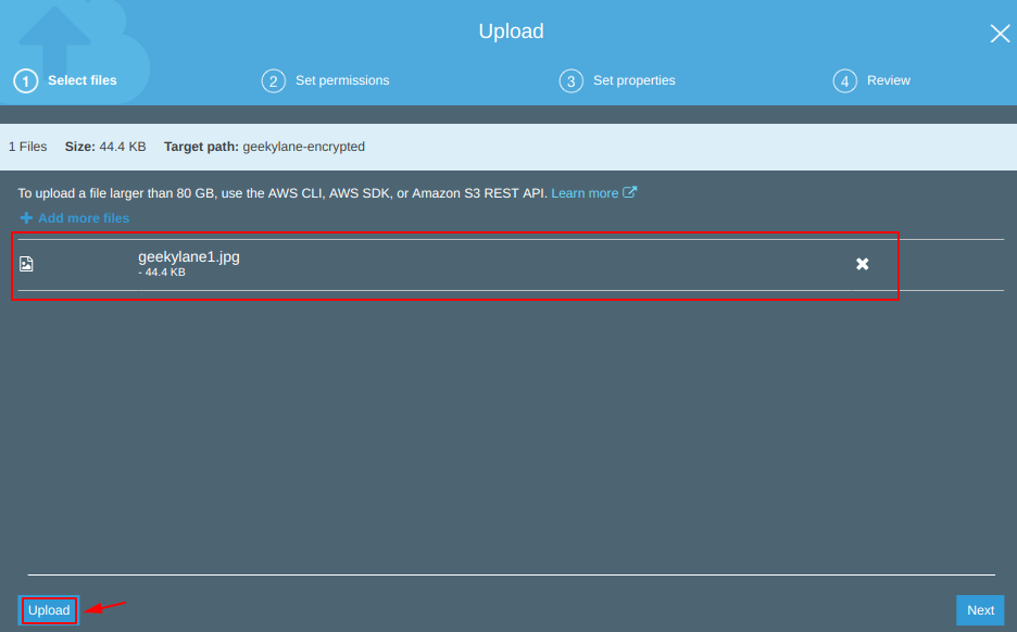 Direct upload without any encryption