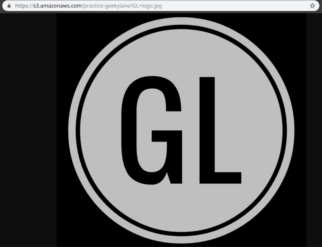 The GL logo jpeg can be seen via the object url