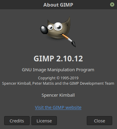 From GIMP GUI it is saying version 2.10.12