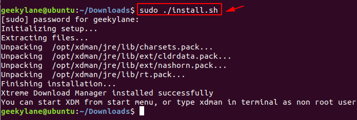 Install xdman in ubuntu 19.04