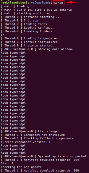 Run xdman in ubuntu 19.04