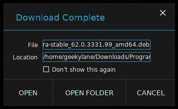 Download completed in xdman download manager